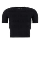 Maglietta Balenciaga Black Stretch Viscose Blend