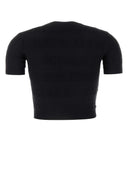 Maglietta Balenciaga Black Stretch Viscose Blend