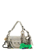 Balenciaga White Leather Small Le Cagole Shoulder Bag