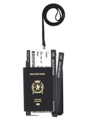 Balenciaga Black Leather Phone Holed