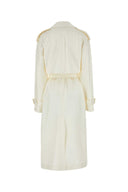 Gabardina de seda burberry marfil