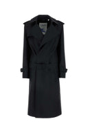 Burberry Black Silk Blend Trench Coat