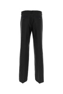 Burberry Black Wool Blend Wide Leg Pant