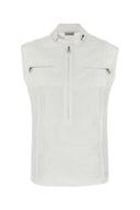 Chaleco de algodón blanco de Burberry