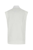 Chaleco de algodón blanco de Burberry
