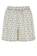 Pantalones cortos de seda estampados en Burberry