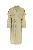 Gabardina de seda de arena burberry
