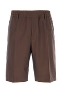 Burberry Brown Wool Bermuda Shorts