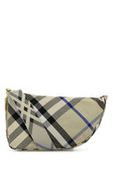 Burberry Embroidered Fabric Medium Shield Crossbody Bag