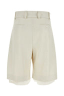 Amiri Elfenbein Strecke Polyester Bermuda Shorts