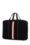 Bally Black Stoff Aktentasche