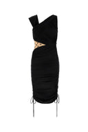 Marine Serre Black Stretch Nylon Dress