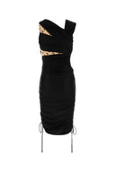Marine Serre Black Stretch Nylon Dress