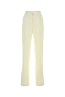 Pantalone di lino crema di bottega veneta