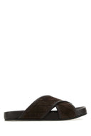 Bottega Veneta Cioccolato in pelle scamosciata Tarik pantofole