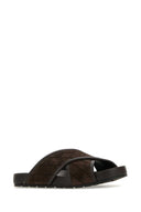 Bottega Veneta Cioccolato in pelle scamosciata Tarik pantofole