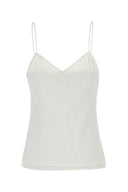 Max Mara White Georgette Opache Top