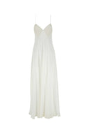 Max Mara White Georgette Calmi Long Dress