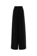 MAX MARA BLACK CADY LINO LINO GAMBA PANT