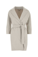 S Maxmara Chalk Wool Arona Coat