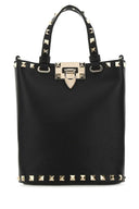 Valentino Garavani Black Leather Rockstud Handbag