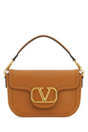 Valentino Garavani Camel Leather Allime Shoulder Bag