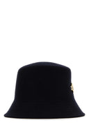 Valentino Garavani Midnight Blue Felt Cappello