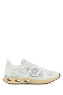 Valentino Garavani White in pelle e tessuto v logo sneaker facili