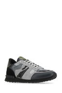 Valentino Garavani Multicolor Fabric And Nappa Leather Rockrunner Camouflage Sneakers
