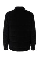 Chaqueta acolchada de pana negra dolce & gabbana
