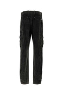 Pantalón de carga de pana del estiramiento de carbón de Dolce & Gabbana