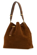 Jimmy Choo Caramel Suede Bon Bon Bucket Bag