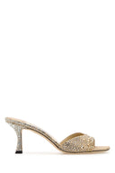 Jimmy Choo Embellished Satin Skye Mules