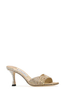 Jimmy Choo Embellished Satin Skye Mules