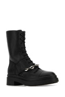 Jimmy Choo schwarzer Leder Nari -Knöchelstiefel