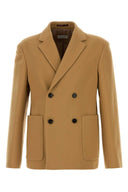 Dries Van Noten Camel Wool Blend Barleys Blazer