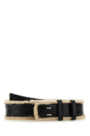 Dries Van Noten svart skinnbelte