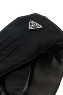 Prada Black Nylon And Nappa Leather Gloves