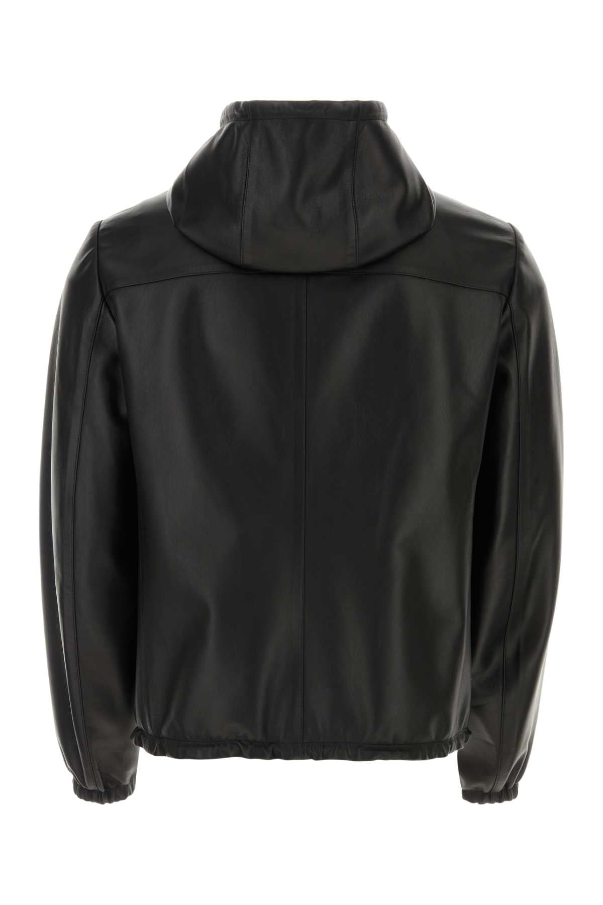 Blouson Jacket Hooded Jacket Prada Reversible Leather Jacket Prada