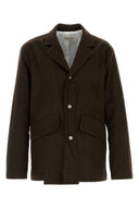 Blazer de piel de moles de algodón marrón de Namacheko