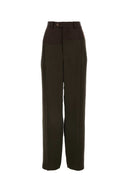 Pantalón de pierna ancha de mezcla de viscose de Magliano Brown