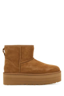 Ugg Camel Suede Classic Mini Platform Ankle Boots