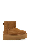 Ugg Camel Suede Classic Mini Platform Ankle Boots