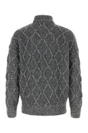 Boss Melange Grey Nylon Blend Estupendo Sweater