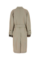 Maison Margiela Holzkohle Baumwollmischung Trenchcoat