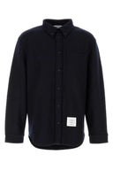 Thom Browne Midnight Blue Baumwollmischung Übergroßes Hemd