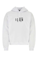 Sudadera de algodón blanco dsquared