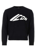 Dsquared Black Wool Sweater