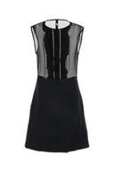 Versace Black Georgette Mini Kleid