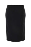 Versace Black Stretch Wollrock